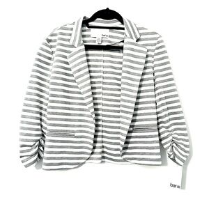 Bar III Striped Blazer in Gray and White, NWT